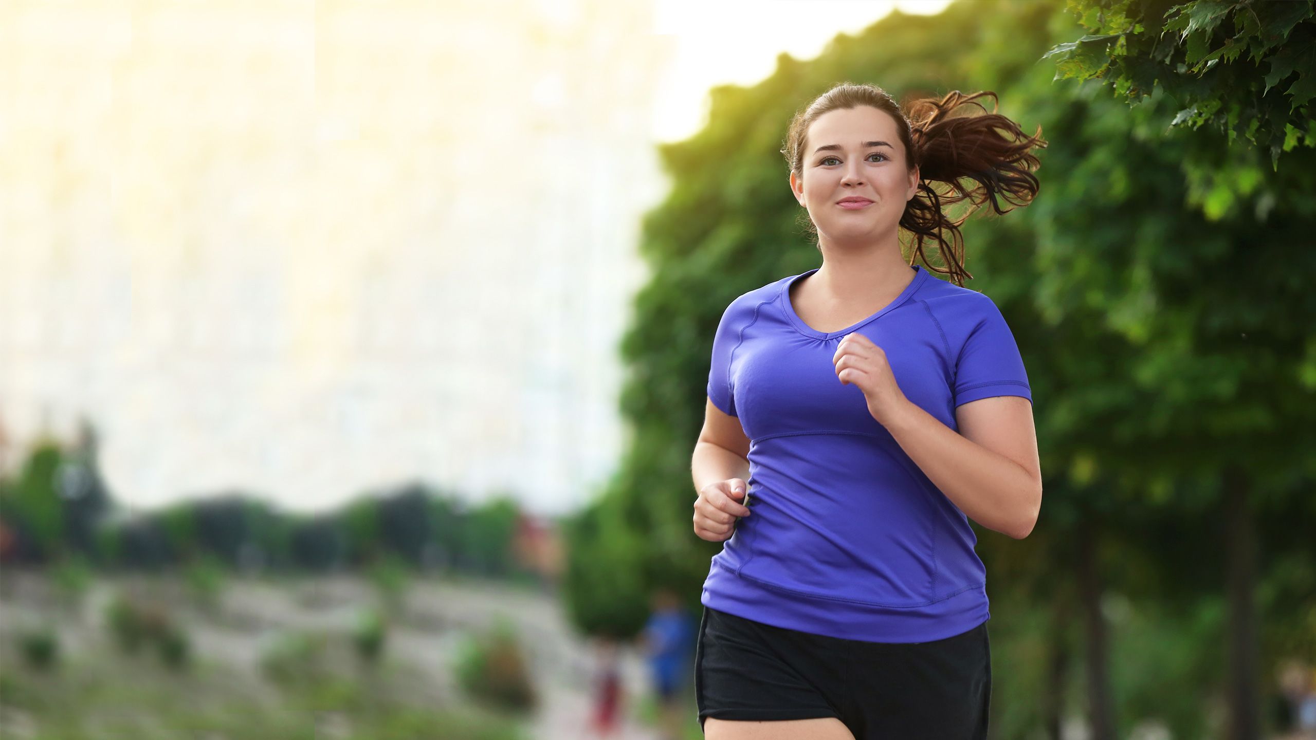 College girl running